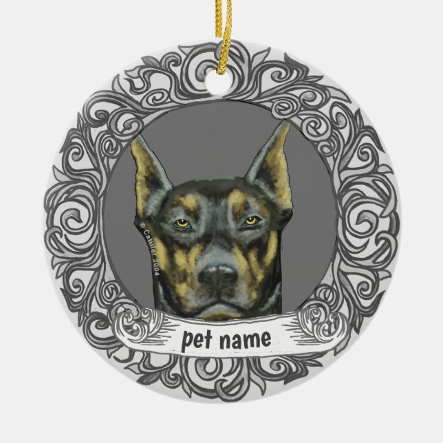 Ornement de mémoire affectueuse Doberman (Devant)