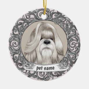 ornement de mémoire aimant les chiens Shih Tzu