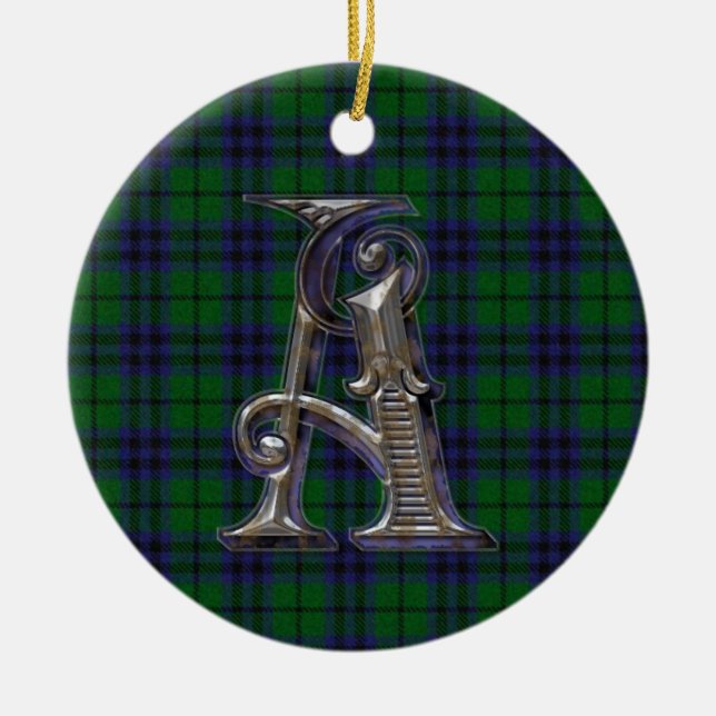 Ornement de monogramme d'Austin Plaid (Devant)