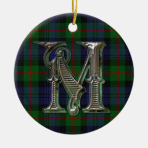 Ornement de monogramme de plaid de Murray