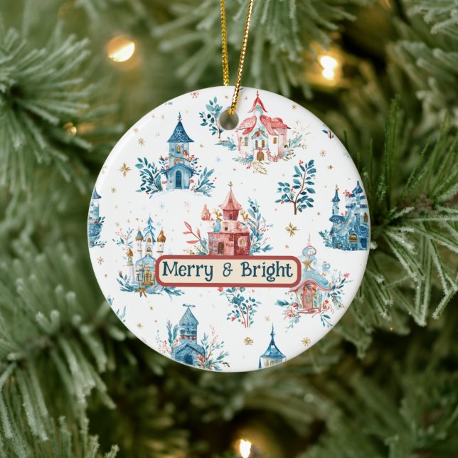 Ornement de motif de Noël à l'aquarelle de conte d (Arbre)