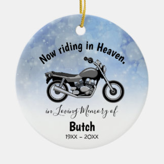 Ornement de moto personnalisé En souvenir affectue