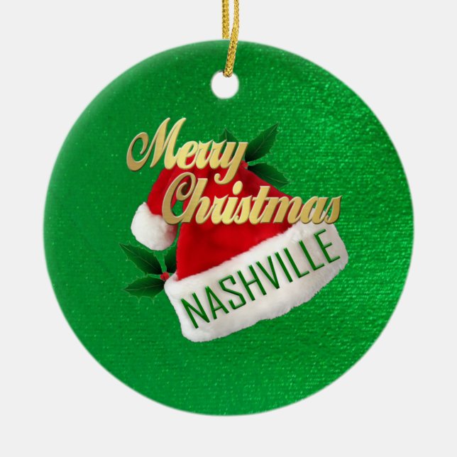 Ornement de Nashville de Joyeux Noël (Devant)