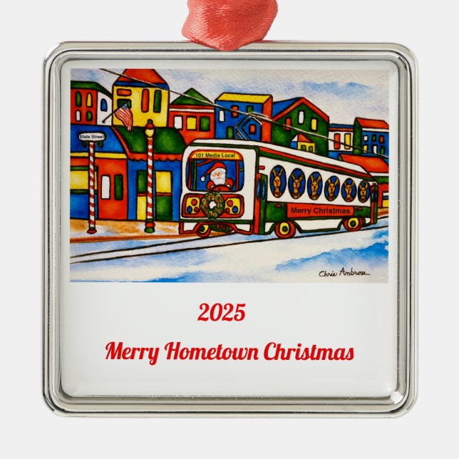 Ornement de Noël 2025 de Media, Pennsylvanie (Devant)