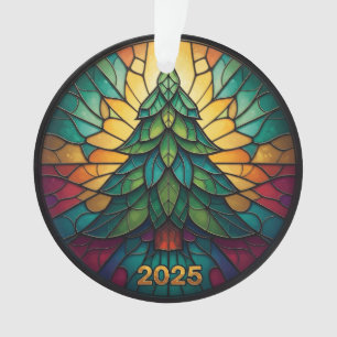Ornement de Noël 2025 Faux Verre Cathédrale Eff. 1