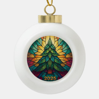 Ornement de Noël 2025 Faux Verre Peint Eff. 1