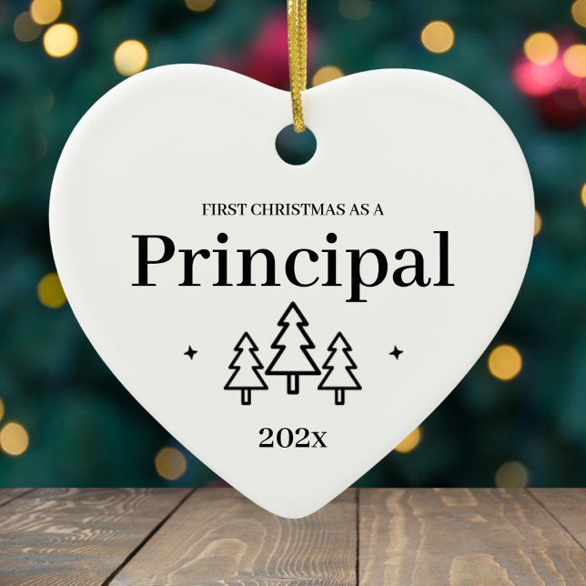 Ornement de Noël 2026 pour le directeur d'école (Principal New Job First Christmas Ornament
)