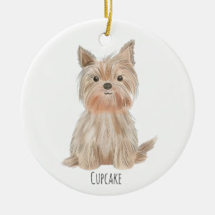 Ornement de Noël à la chienne mignonne