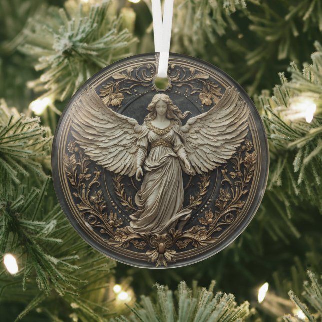 Ornement de Noël Ange Gardien Élégant (Insitu)