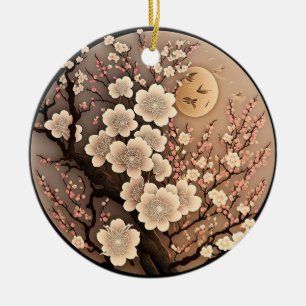 Ornement de Noël avec fleurs et soleil