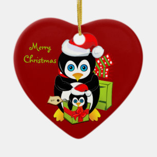 Ornement de Noël avec la maman et le bébé de