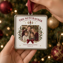 Ornement de Noël avec photo de famille personnalis