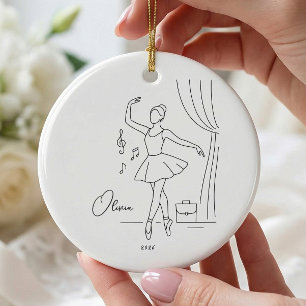 Ornement de Noël Ballerine Personnalisé