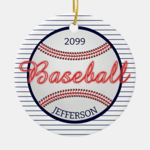 Ornement de Noël Baseball Sports Bar