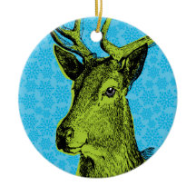 Ornement de Noël Blue Oh Deer