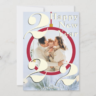 Ornement de Noël Bonne année 2022 Carte photo