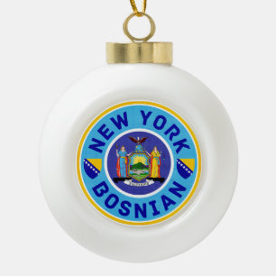 Ornement de Noël bosniaque américain de New York