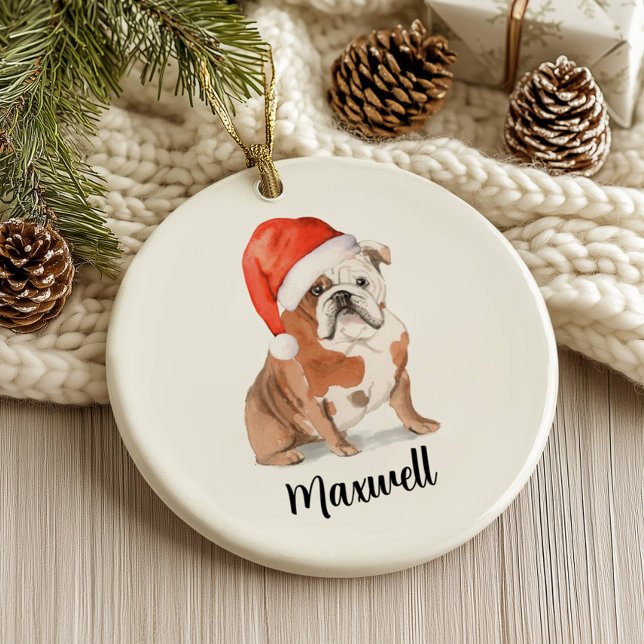 Ornement de Noël Bouledogue Anglais (Créateur téléchargé)