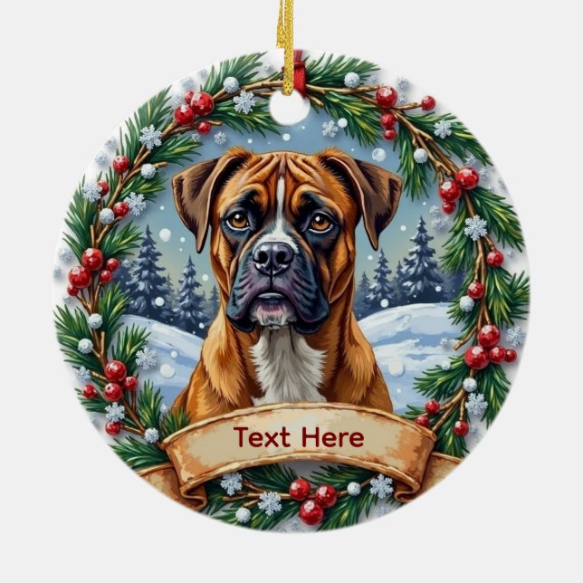 Ornement de Noël Boxer (Dos)