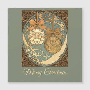 Ornement de Noël Brun et Beige Art Nouveau