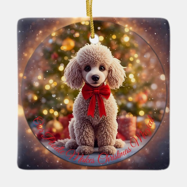 Ornement de Noël Caniche (Devant)