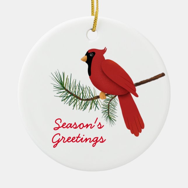 Ornement de Noël Cardinal (Devant)
