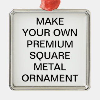 Ornement de Noël carré personnalisé Premium 2" pou