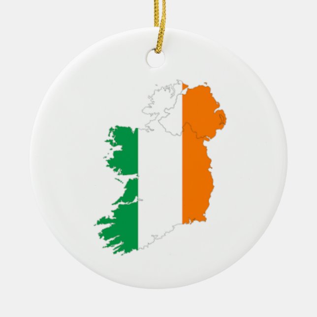 Ornement de Noël Carte d'Irlande (Devant)