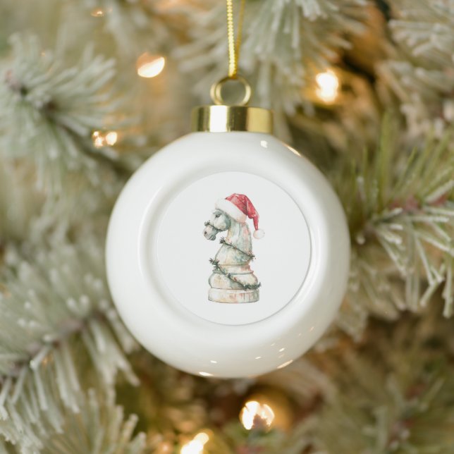 Ornement de Noël Cavalier d'échecs – Échecs à l'aq (Arbre)