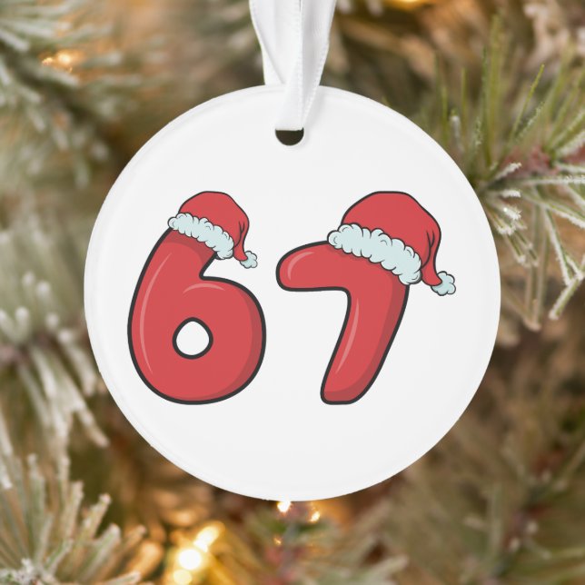 Ornement de Noël Chapeau du Père Noël 67  (Arbre)