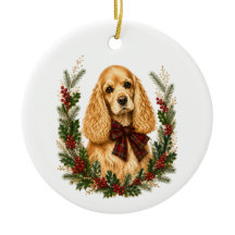 Ornement de Noël Chien de race Cocker Spaniel Buff