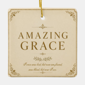 Ornement de Noël chrétien Amazing Grace