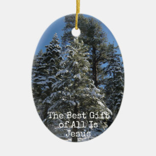 Ornement de Noël chrétien - Le meilleur cadeau est