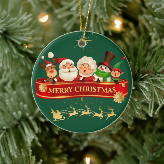 Ornement de Noël Classique Santa & Amis (Arbre)