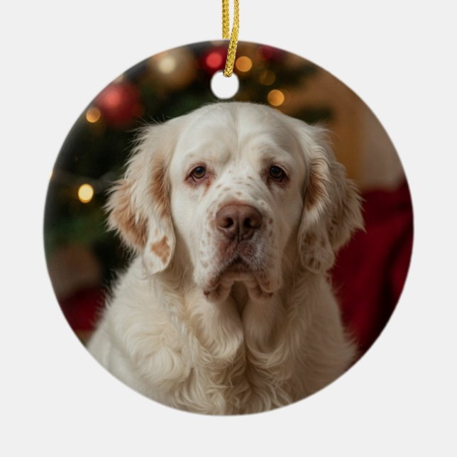 Ornement de Noël Clumber Spaniel (Devant)