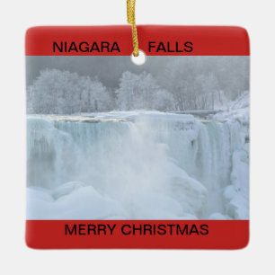 Ornement de Noël congelé par chutes du Niagara