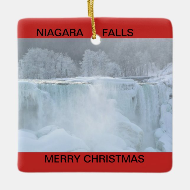 Ornement de Noël congelé par chutes du Niagara (Devant)