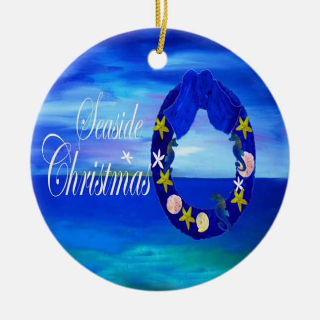 Ornement de Noël côtier au bord de la mer (Devant)