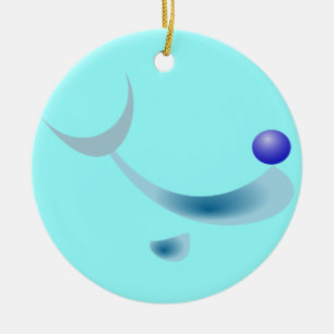 ornement de Noël dauphin stylisé
