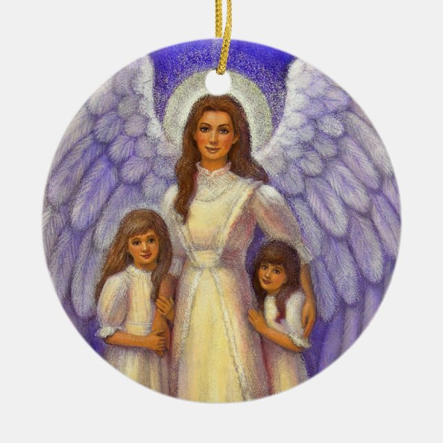 Ornement de Noël de "ange gardien" (Devant)