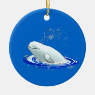 Ornement de Noël de baleine de beluga