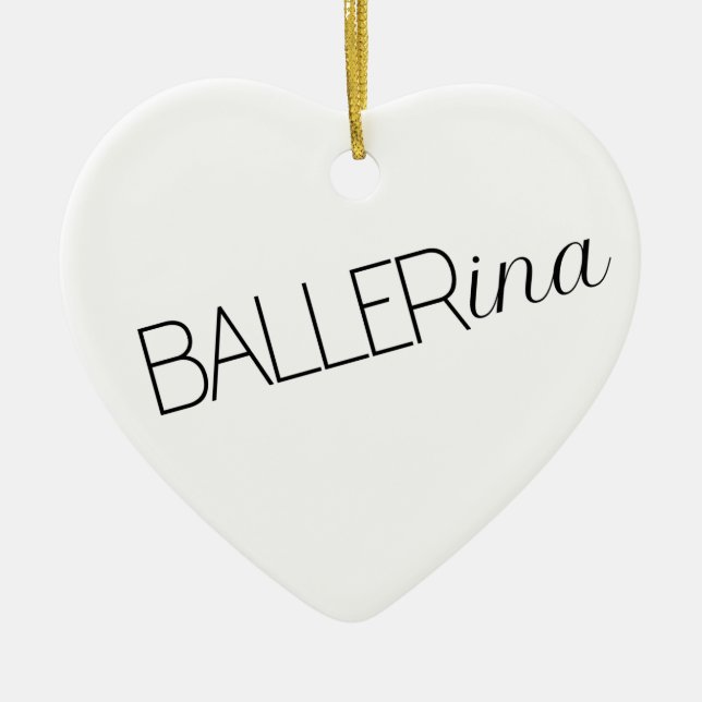 Ornement de Noël de ballerine "Baller" (Devant)