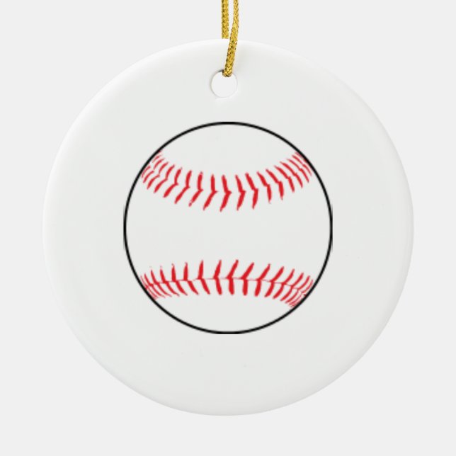 Ornement de Noël de baseball (Devant)