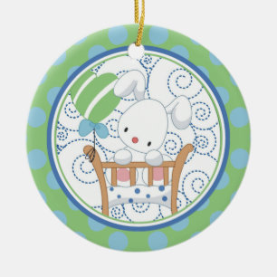 Ornement de Noël de bébé de lapin précieux