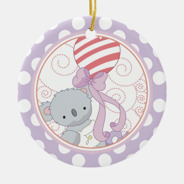 Ornement de Noël de bébé koala précieux (Devant)