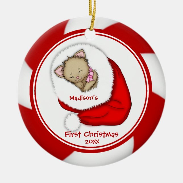 Ornement de Noël de Bébé pour son Premier Noël, Ch (Devant)