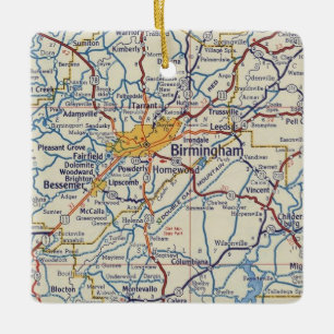 Ornement de Noël de Birmingham en Alabama avec ca