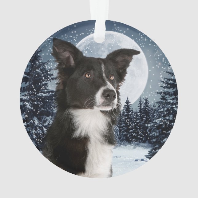 Ornement de Noël de border collie (dos)