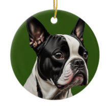 Ornement de Noël de Boston Terrier