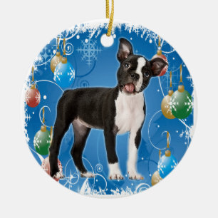 ORNEMENT DE NOËL DE BOSTON TERRIER